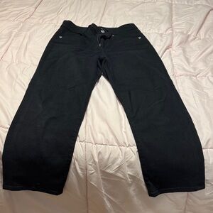 Express Black Straight-Leg Jeans